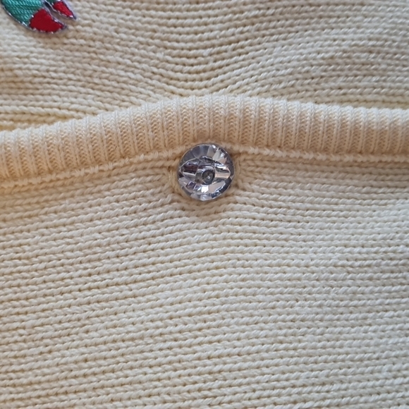 Parrots Tropical sweater Parrots Tia Designs yellow cardigan  size Extra Large - Picture 6 of 10